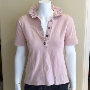 pink burberry polo/blouse